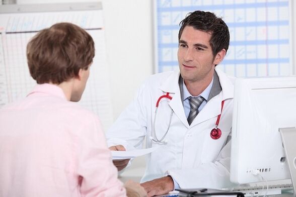 Appointment by a urologist for treatment of prostatitis